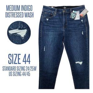 LuLaRoe Skinny Ankle Fit Lycra Denim Distressed Jeans - Size 44 - NEW